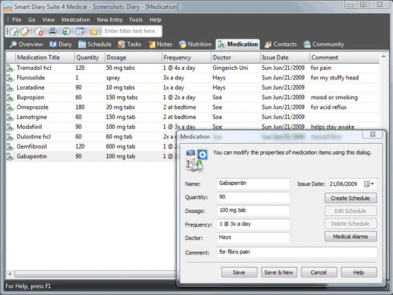Smart Diary Suite 4 Medical, Software Utilities Screenshot