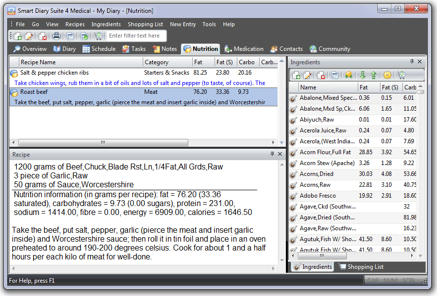 PIM Software, Smart Diary Suite Lite Screenshot