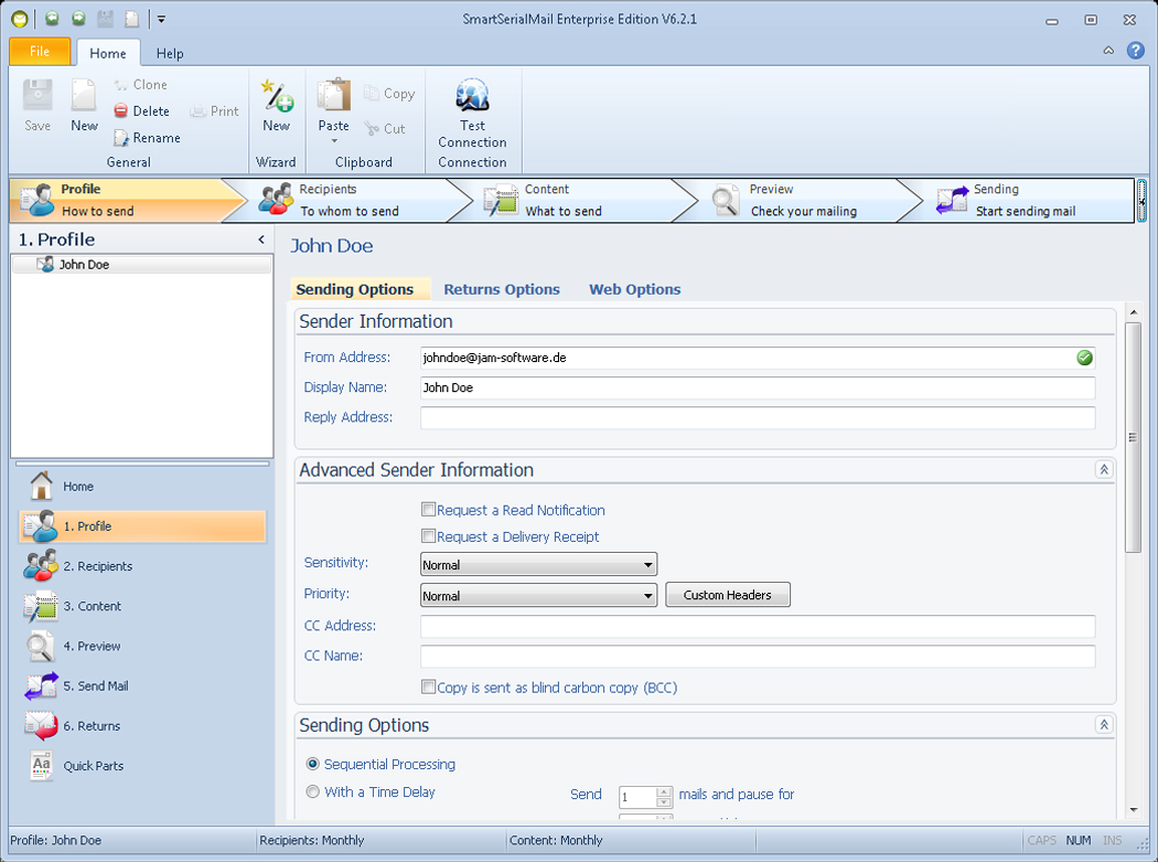 Bulk Mailer Software Screenshot