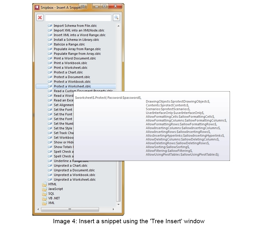 Snipbox, Development Software Screenshot