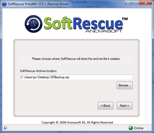 SoftRescue Pro Edition, Access Restriction Software Screenshot
