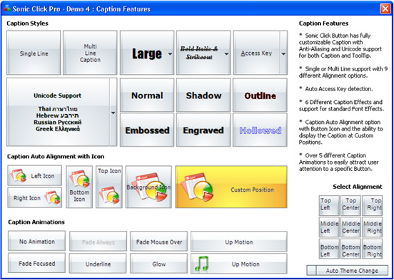 Development Tools Software, Sonic Click Pro Button ActiveX Control Screenshot