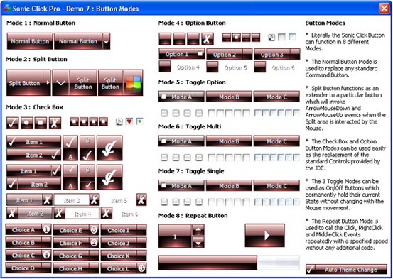Sonic Click Pro Button ActiveX Control, Development Software, Development Tools Software Screenshot