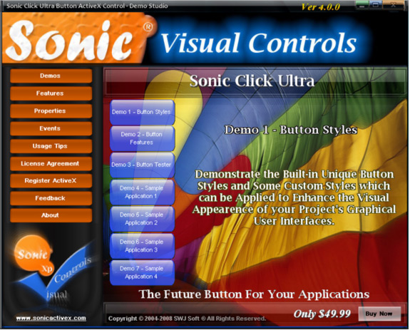 Sonic Click Ultra Button ActiveX Control Screenshot 11