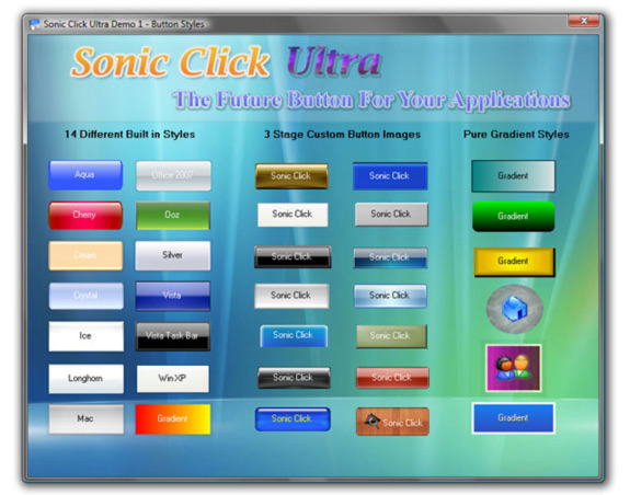 Sonic Click Ultra Button ActiveX Control Screenshot