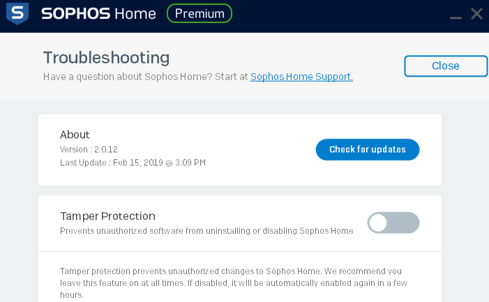 Sophos Home Premium Screenshot