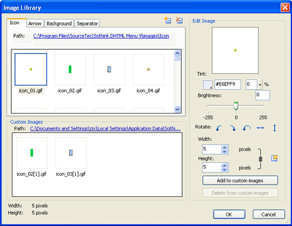 Sothink DHTML Menu, Development Software Screenshot