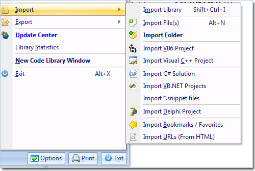 Source Code Library, Development Software Screenshot