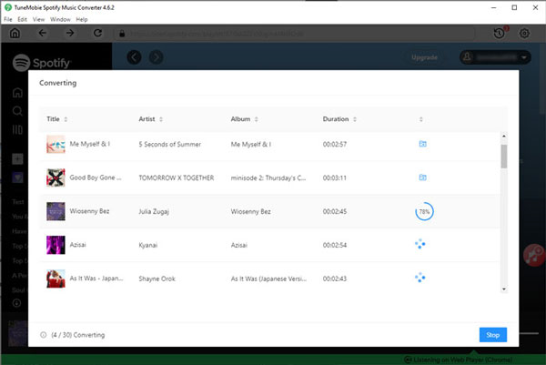 Audio Conversion Software, Spotify Music Converter Screenshot
