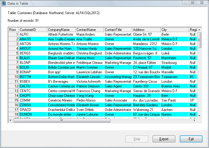 Database Management Software Screenshot