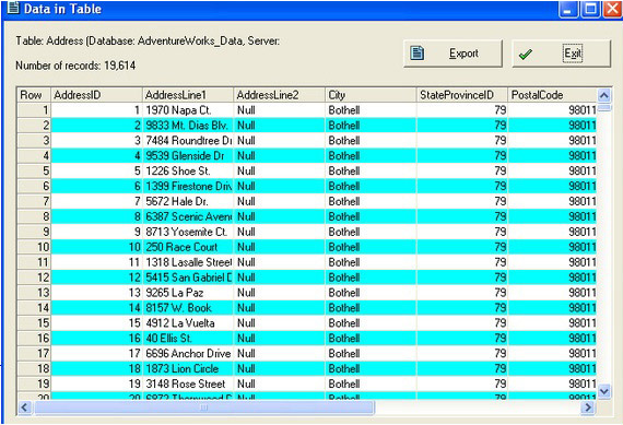 Database Management Software Screenshot