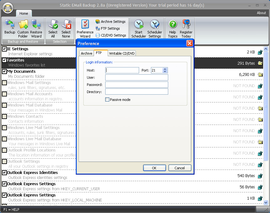 Static Windows Live Mail Backup Backup Email Software for