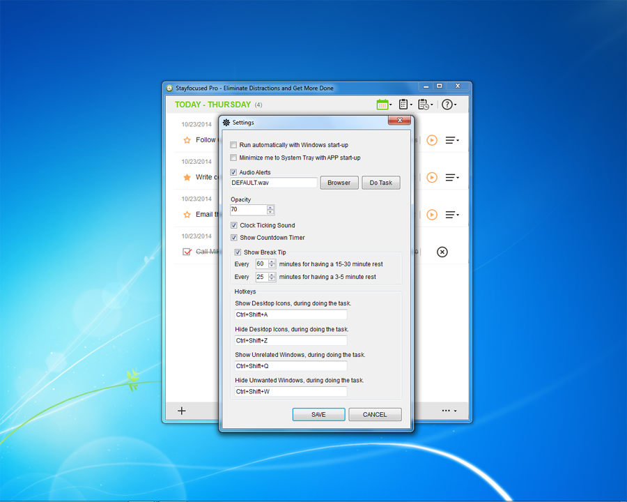 Stayfocused Pro 3 User, Productivity Software Screenshot
