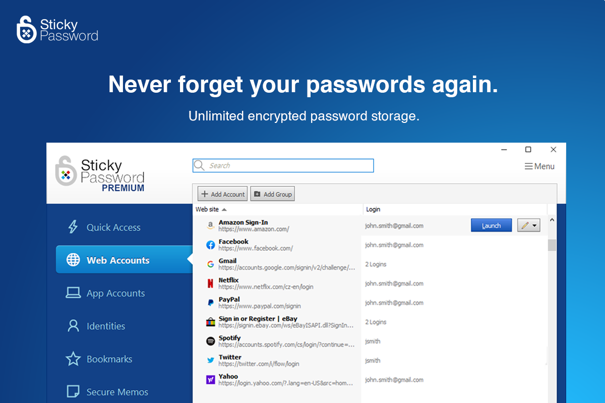 Sticky Password Premium Screenshot