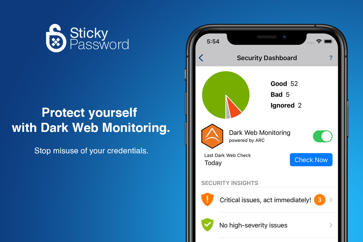 Sticky Password Premium, Security Software Screenshot