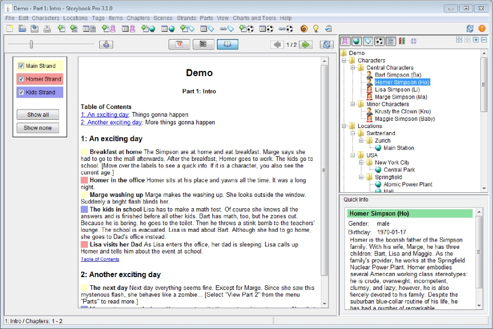 Storybook Pro, Business & Finance Software Screenshot