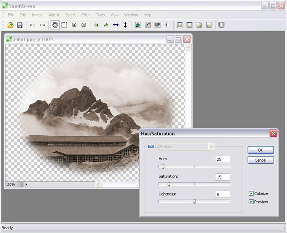 SunlitGreen Photo Editor, Design, Photo & Graphics Software Screenshot