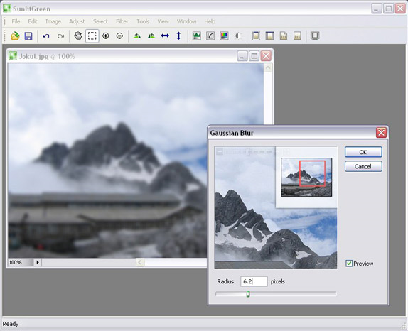 Design, Photo & Graphics Software, SunlitGreen Photo Editor Screenshot