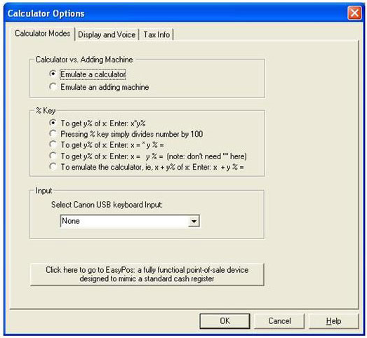 SuperCalc, Calculator Software Screenshot