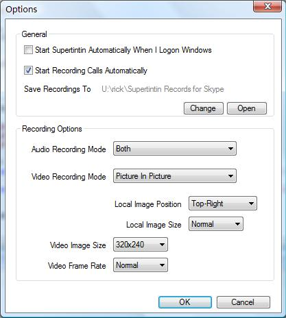 Supertintin Skype Video Call Recorder Screenshot
