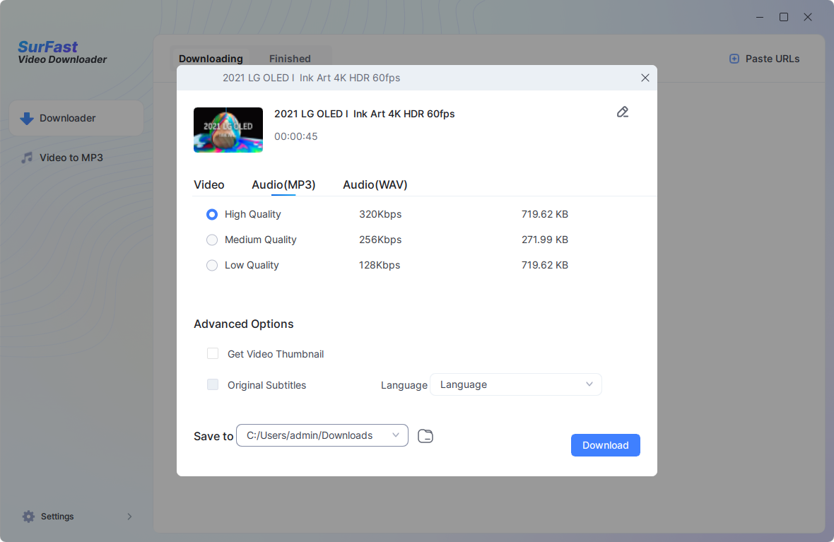 Video Software, SurFast Video Downloader - Lifetime License Screenshot