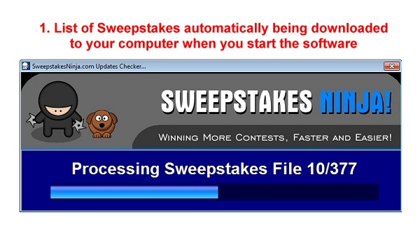 Sweepstakes Ninja Screenshot