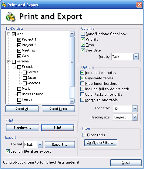 Swift To-Do List, Productivity Software Screenshot