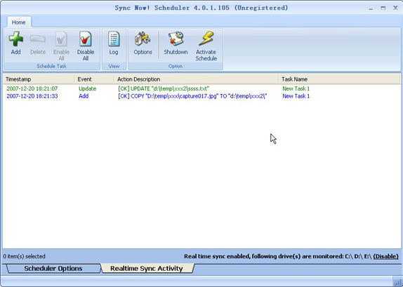 Sync Now!, File Sync Software Screenshot