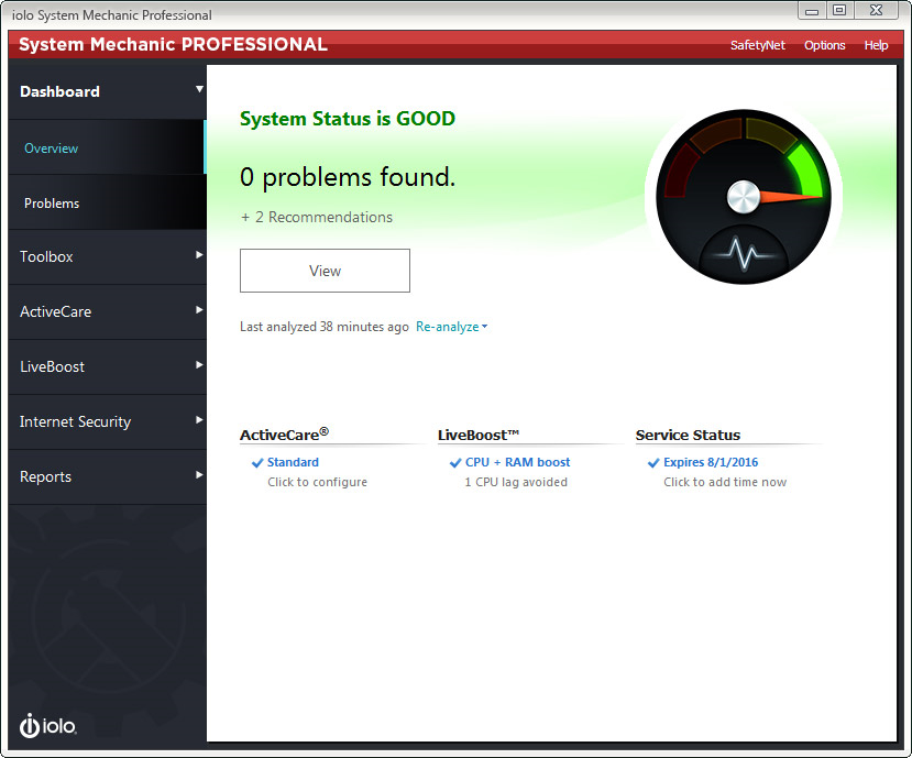 System Mechanic Pro Screenshot