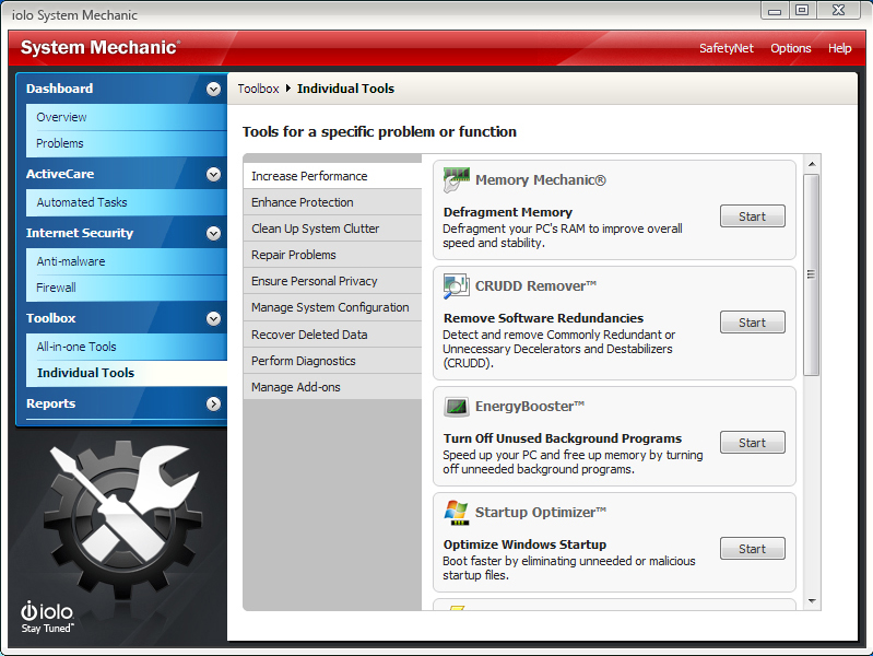 System Mechanic, Software Utilities, PC Optimization Software Screenshot
