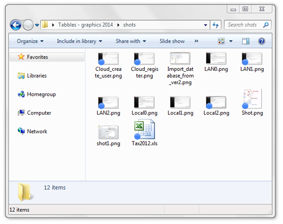 File Management Software, Tabbles Basic Giveaway Screenshot