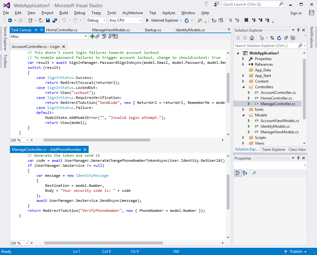Task Canvas, Development Software, Code Editor Software Screenshot