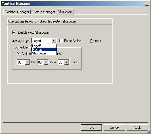 Taskbar Manager, Desktop Enhancements Software Screenshot