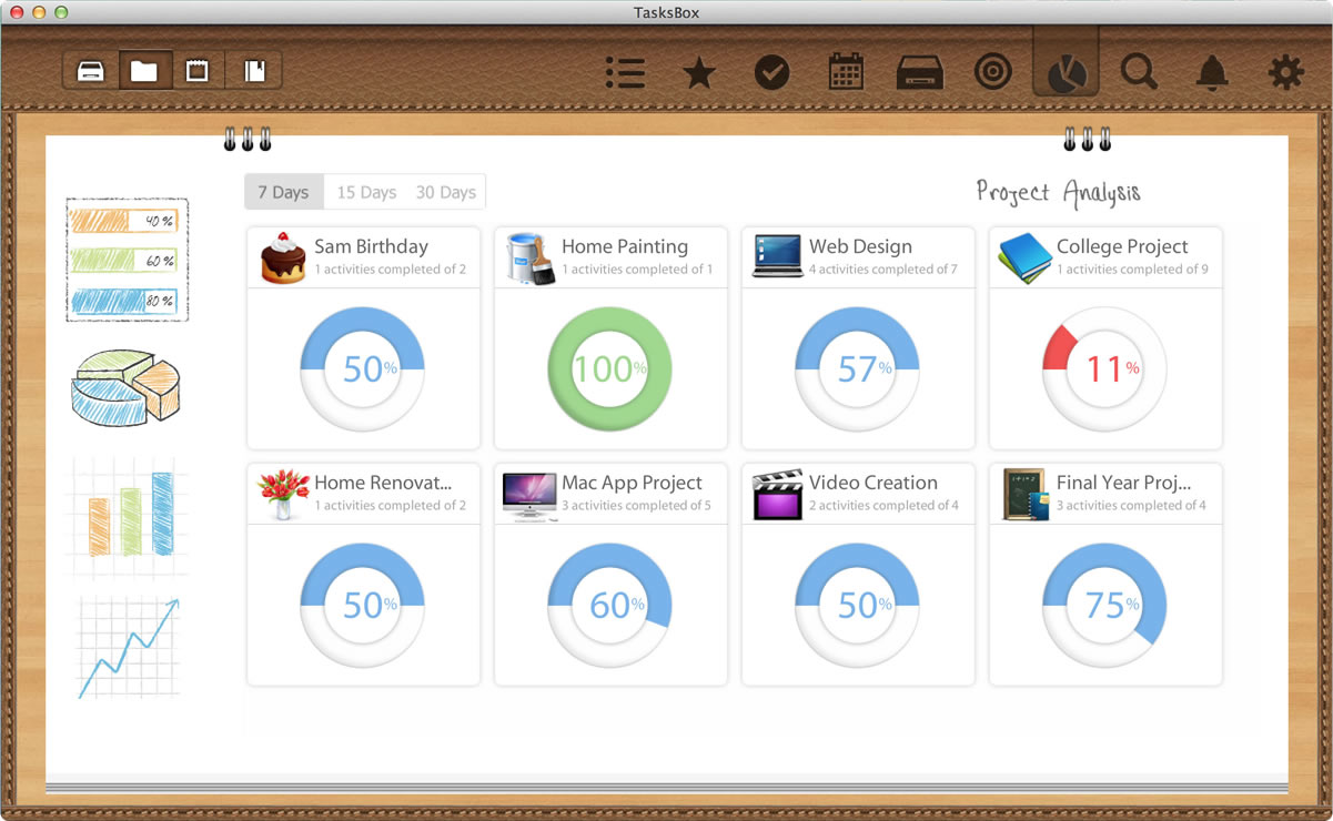 TasksBox, Productivity Software, To-Do List Software Screenshot