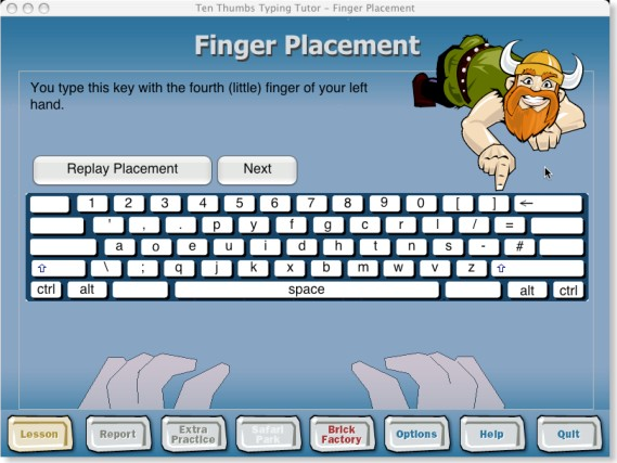 Ten Thumbs Typing Tutor Screenshot