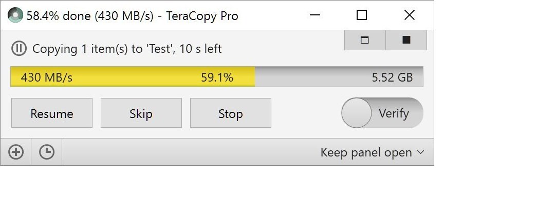 TeraCopy Pro Screenshot