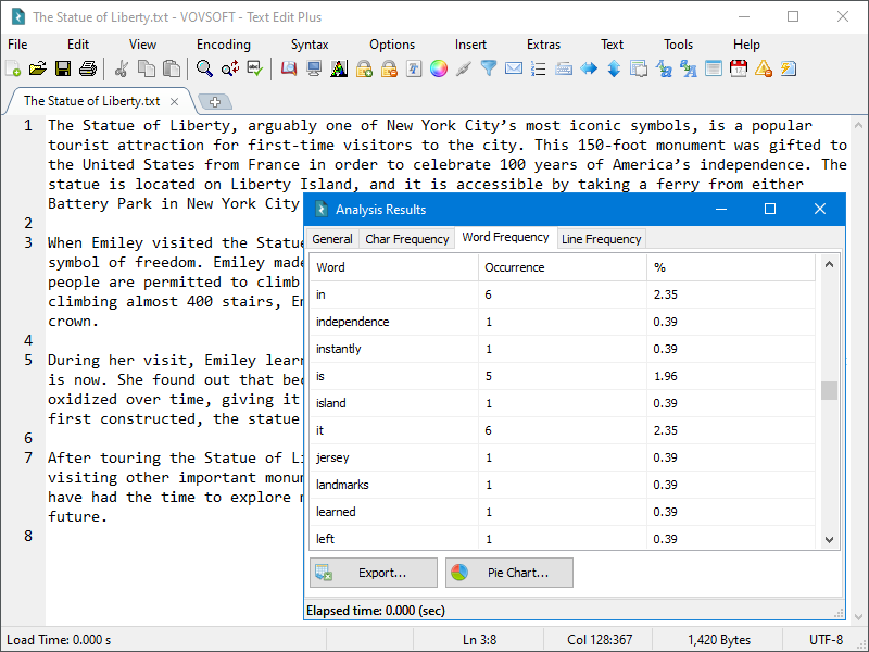 Word Processing Software, Text Edit Plus Screenshot