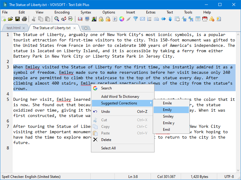 Word Processing Software Screenshot
