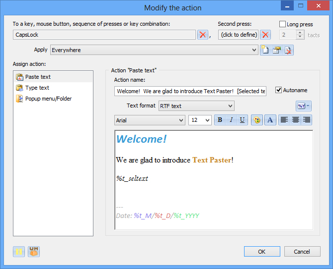 Text Paster 3 License Pack, Word Processing Software Screenshot