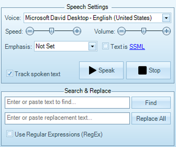 Text to Speech Software Screenshot
