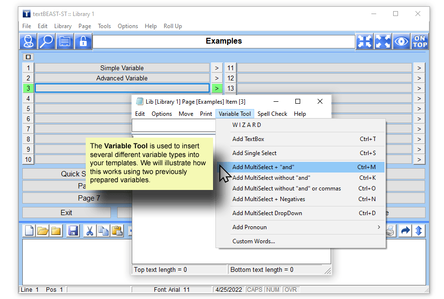 textBEAST SmartTemplates, Productivity Software Screenshot