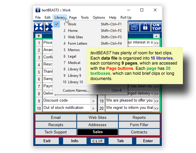 textBEAST Speedy Clipboard, Desktop Customization Software Screenshot