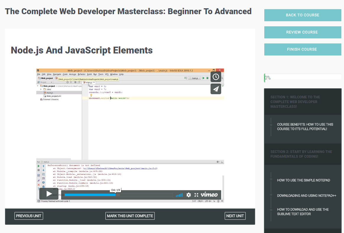 The Complete Web Developer Masterclass: Beginner To Advanced, Learning and Courses Software Screenshot