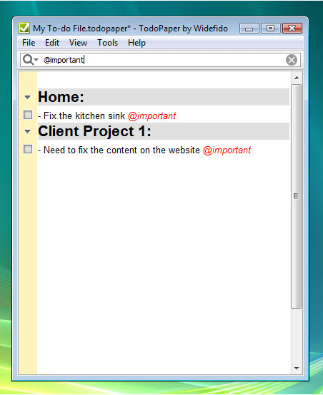 To-Do List Software, TodoPaper Screenshot