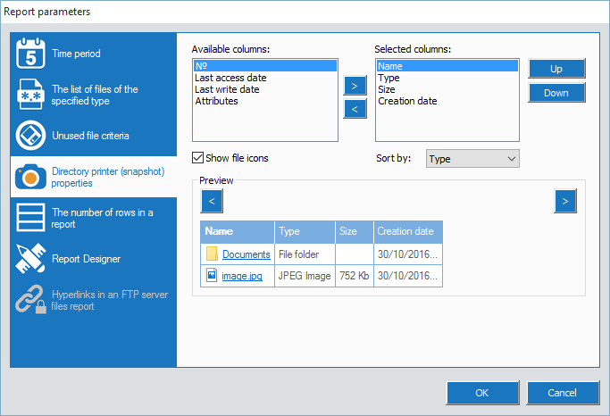 File Management Software, Total Directory Report Screenshot