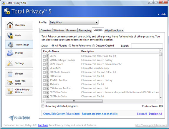 Security Software, Total Privacy Screenshot