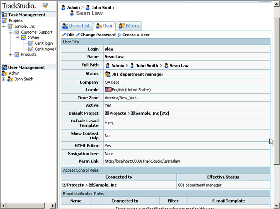 Project Management Software Screenshot