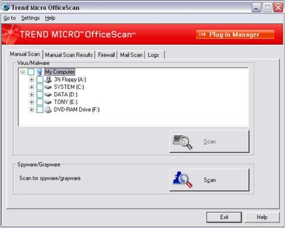 Trend Micro OfficeScan Corporate Edition Screenshot