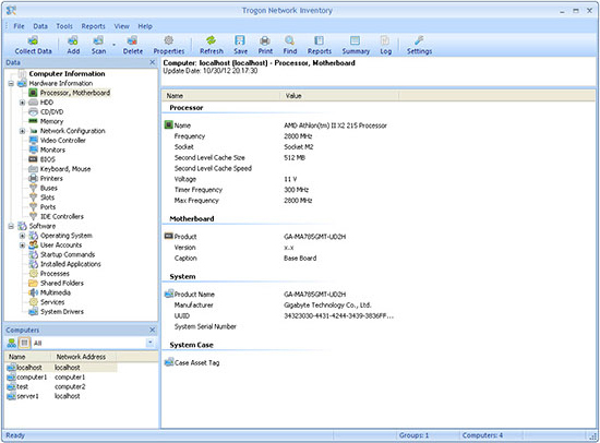 Trogon Network Inventory Screenshot