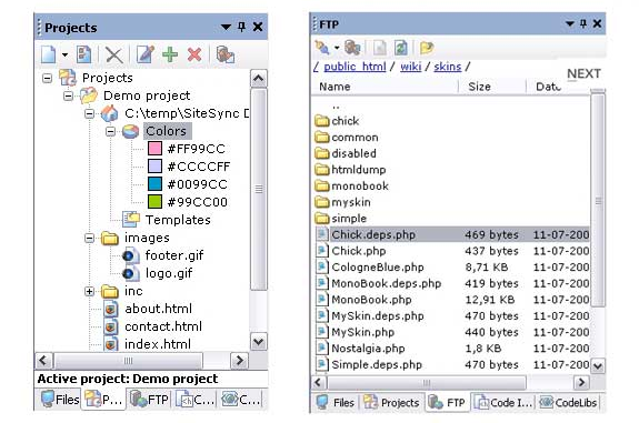TSW WebCoder 2007 + SiteSync, HTML Editor Software Screenshot